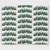 Rustikales Weihnachtsbaummuster Geschenkpapier (Flach)