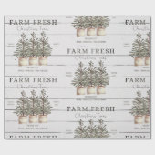 Rustikales Weihnachtsbaumwackelpapier Geschenkpapier (Flach)