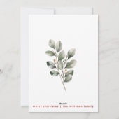 Rustikales Weihnachtsberries Gruß Foto Feiertagskarte (Rückseite)