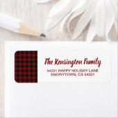 Rustikales Weihnachtsbüffel Karierter Urlaub (Insitu)