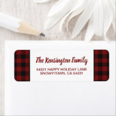 Rustikales Weihnachtsbüffel Karierter Urlaub (Insitu)