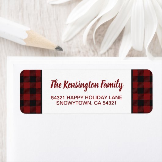 Rustikales Weihnachtsbüffel Karierter Urlaub (Insitu)