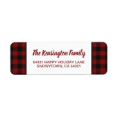 Rustikales Weihnachtsbüffel Karierter Urlaub (Vorne)