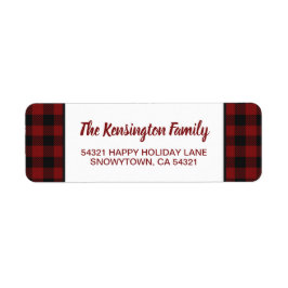 Rustikales Weihnachtsbüffel Karierter Urlaub