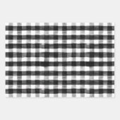 Rustikales Weihnachtsbüffel Karo Sleigh Geschenkpapier Set (Vorderseite)