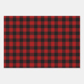 Rustikales Weihnachtsbuffet / Kariertes Muster aus Geschenkpapier Set (Vorderseite 2)