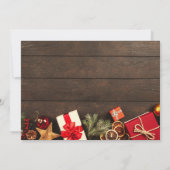 Rustikales Weihnachtsessen Einladung (Rückseite)