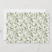 Rustikales Weihnachtsfest Botanisches Foto Feiertagskarte (Rückseite)