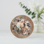 Rustikales Weihnachtsfest-Foto Personalisiert Feiertagskarte (Stehend Vorderseite)