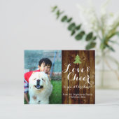 Rustikales Weihnachtsfest Foto Postkarte (Stehend Vorderseite)