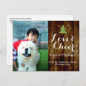 Rustikales Weihnachtsfest Foto Postkarte (Vorne/Hinten)