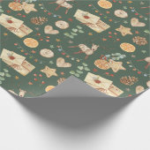 Rustikales Weihnachtsfest Geschenkpapier (Ecke)