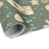 Rustikales Weihnachtsfest Geschenkpapier (Rolleneckpunkt)