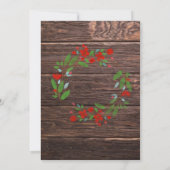 Rustikales Weihnachtsfest im Land Einladung (Rückseite)