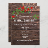 Rustikales Weihnachtsfest im Land Einladung (Vorne/Hinten)
