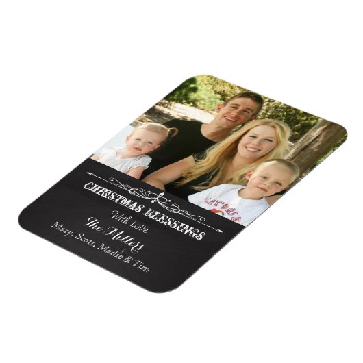 Rustikales Weihnachtsfest im Weihnachtsgeschenk Fo Magnet (Linke Seite)