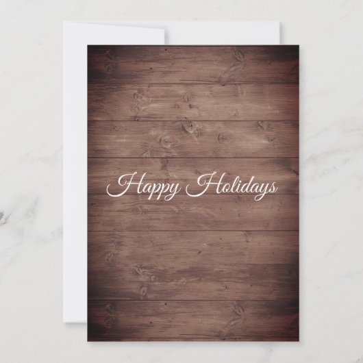 Rustikales Weihnachtsfest-Party Einladung (Rückseite)