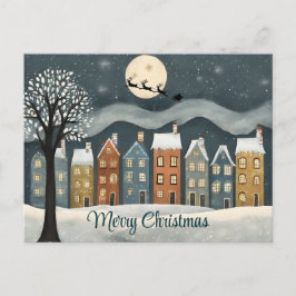Rustikales Weihnachtsfest Postkarte