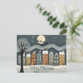 Rustikales Weihnachtsfest Postkarte (Stehend Vorderseite)