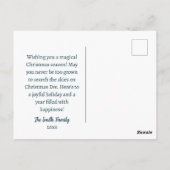 Rustikales Weihnachtsfest Postkarte (Rückseite)