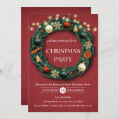 Rustikales Weihnachtsfest Weihnachts-Party Einladung (Vorne/Hinten)