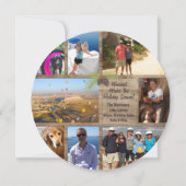 Rustikales Weihnachtsfoto Collage Wood & Pine Cone Einladung (Rückseite)