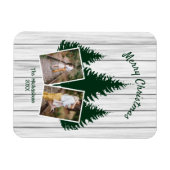 Rustikales Weihnachtsfoto Wald Magnet (Horizontal)