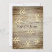 Rustikales Weihnachtsgebäck aus Holz - Weihnachtsg Einladung (Rückseite)