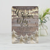 Rustikales Weihnachtsgebäck aus Holz - Weihnachtsg Einladung (Stehend Vorderseite)