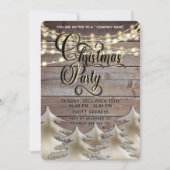 Rustikales Weihnachtsgebäck aus Holz - Weihnachtsg Einladung (Vorderseite)