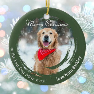 Rustikales Weihnachtsgebäck Foto Ornament für Hund
