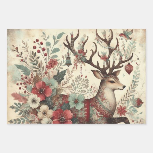 Rustikales Weihnachtsgebäck Geschenkpapier Set (Vorderseite 3)