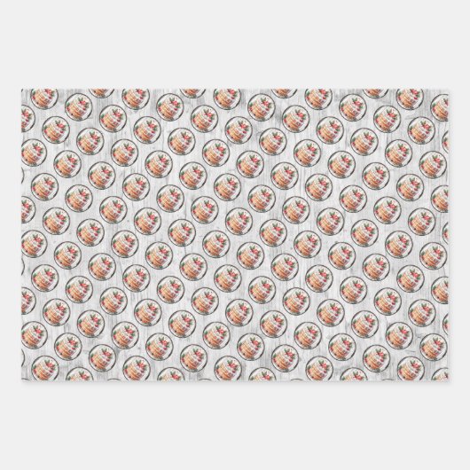 Rustikales Weihnachtsgebäck Geschenkpapier Set (Vorderseite)