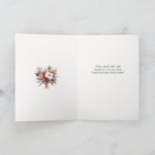 Rustikales Weihnachtsgebäck Kariertes Foto Feiertagskarte (Innenseite)