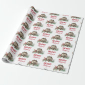Rustikales Weihnachtsgebäck Laterne Pine Berries Geschenkpapier (Ungerollt)
