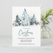 Rustikales Weihnachtsgebäck Party Hirschwald Einla Einladung (Stehend Vorderseite)