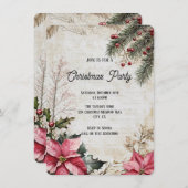 Rustikales Weihnachtsgebäck Party Scrapbook Seite Einladung (Vorne/Hinten)