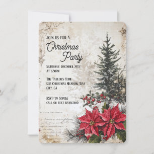 Rustikales Weihnachtsgebäck Party Scrapbook Seite Einladung