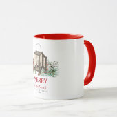 Rustikales Weihnachtsgebäck Pine Berries Tasse (VorderseiteRechts)