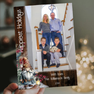 Rustikales Weihnachtsgebirge Foto Feiertagskarte