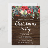 Rustikales Weihnachtsgebirge Party Einladung (Vorderseite)
