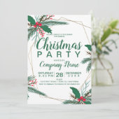 Rustikales Weihnachtsgeschenk Einladung (Stehend Vorderseite)