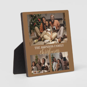 Rustikales Weihnachtsgeschenk für die Familie mit Fotoplatte