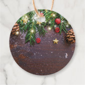 Rustikales Weihnachtsgeschenk Geschenkanhänger (Rückseite)