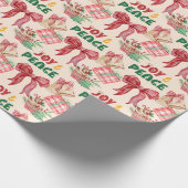 Rustikales Weihnachtsgeschenk Geschenkpapier (Ecke)