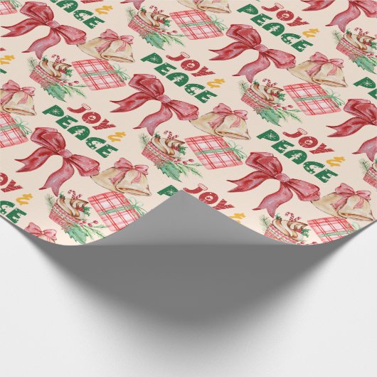 Rustikales Weihnachtsgeschenk Geschenkpapier (Ecke)