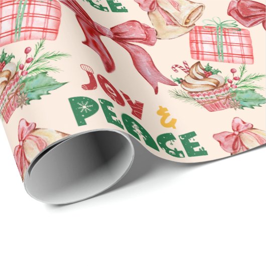 Rustikales Weihnachtsgeschenk Geschenkpapier (Rolleneckpunkt)