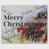 Rustikales Weihnachtsgeschenk Geschenkpapier (Flach)