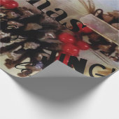 Rustikales Weihnachtsgeschenk Geschenkpapier (Ecke)