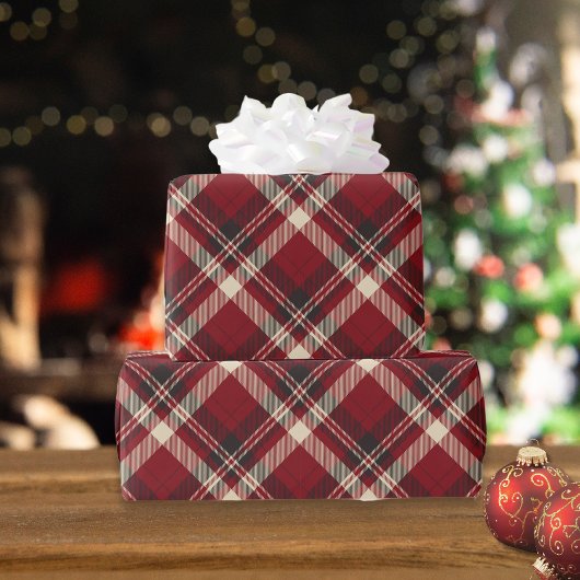 Rustikales Weihnachtsgeschenk Red Green Gingham Ka Geschenkpapier